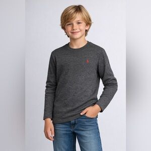 Polo by Ralph Lauren Charcoal Knit Top boys M